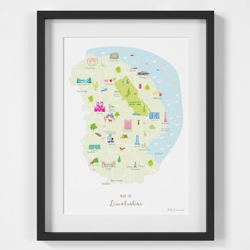 Map Of Lincolnshire Art Print, 2 of 9