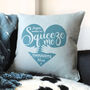 Personalised Squeeze Me Thoughts Hug Cushion, thumbnail 2 of 5
