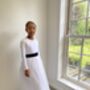 Long Sleeve Sparkly Tulle Flower Girl Dress – Ankle Length White Dress For Weddings, Christenings And Special Occasions, thumbnail 4 of 6
