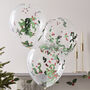 Pack Of Five Christmas Holly Confetti Filled Balloons, thumbnail 1 of 2