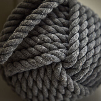 Natural Grey Rope Door Stop, 4 of 4