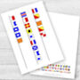 Nautical Signal Flags Christmas Card, thumbnail 1 of 2