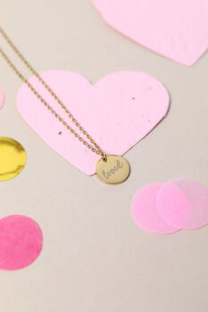 Child's Waterproof 'I Am Loved' Positive Affirmation Necklace And Plantable Heart, 3 of 3