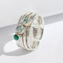 Pure Soul Green Onyx, Opal And Blue Topaz Spinning Ring, thumbnail 1 of 9