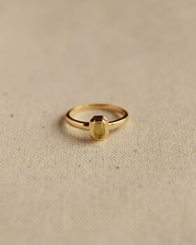 Frances Gold Vermeil Birthstone Ring, 4 of 12