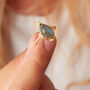Grey Labradorite18 K Gold And Silver Pear Shaped Ring, thumbnail 5 of 12