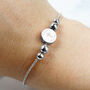 Personalised Silver Plated Cross Round Bracelet, thumbnail 2 of 3