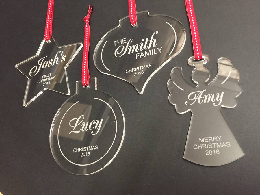 Personalised Christmas Tree Decoration Angel By Shindigg