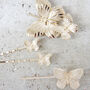 Gold Butterfly Hair Clips, thumbnail 5 of 8