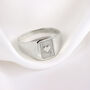 Personalised Sterling Silver Playing Card Signet Ring, thumbnail 1 of 8