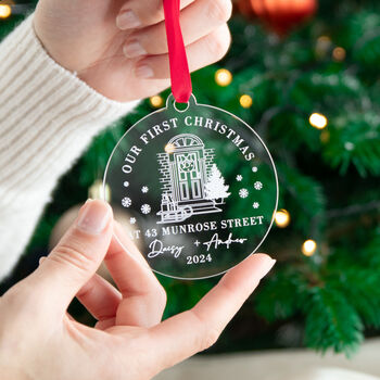 Couple's New Home Personalised Christmas Bauble Keepsake, 4 of 5