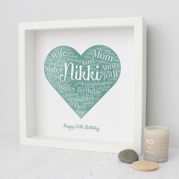 Personalised 30th Birthday Watercolour Word Art Gift, 4 of 11