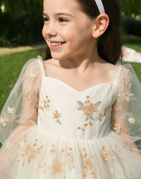 Elizabeth Ivory White Party Or Flower Girl Dress, 2 of 5