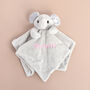 Personalised Grey Elephant Baby Comforter, thumbnail 4 of 8