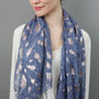 Personalised Rose Gold Feather Print Scarf, thumbnail 2 of 12