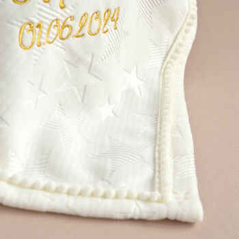 Personalised Ivory Christening Blanket, 2 of 7