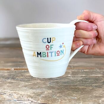 Cup Of Ambition Hand Thrown Mug, 4 of 9
