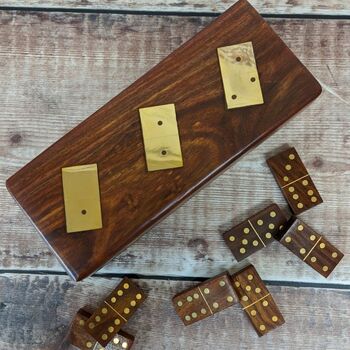 Wooden Birthday Gift; Wooden Dominos Game Set, 2 of 7