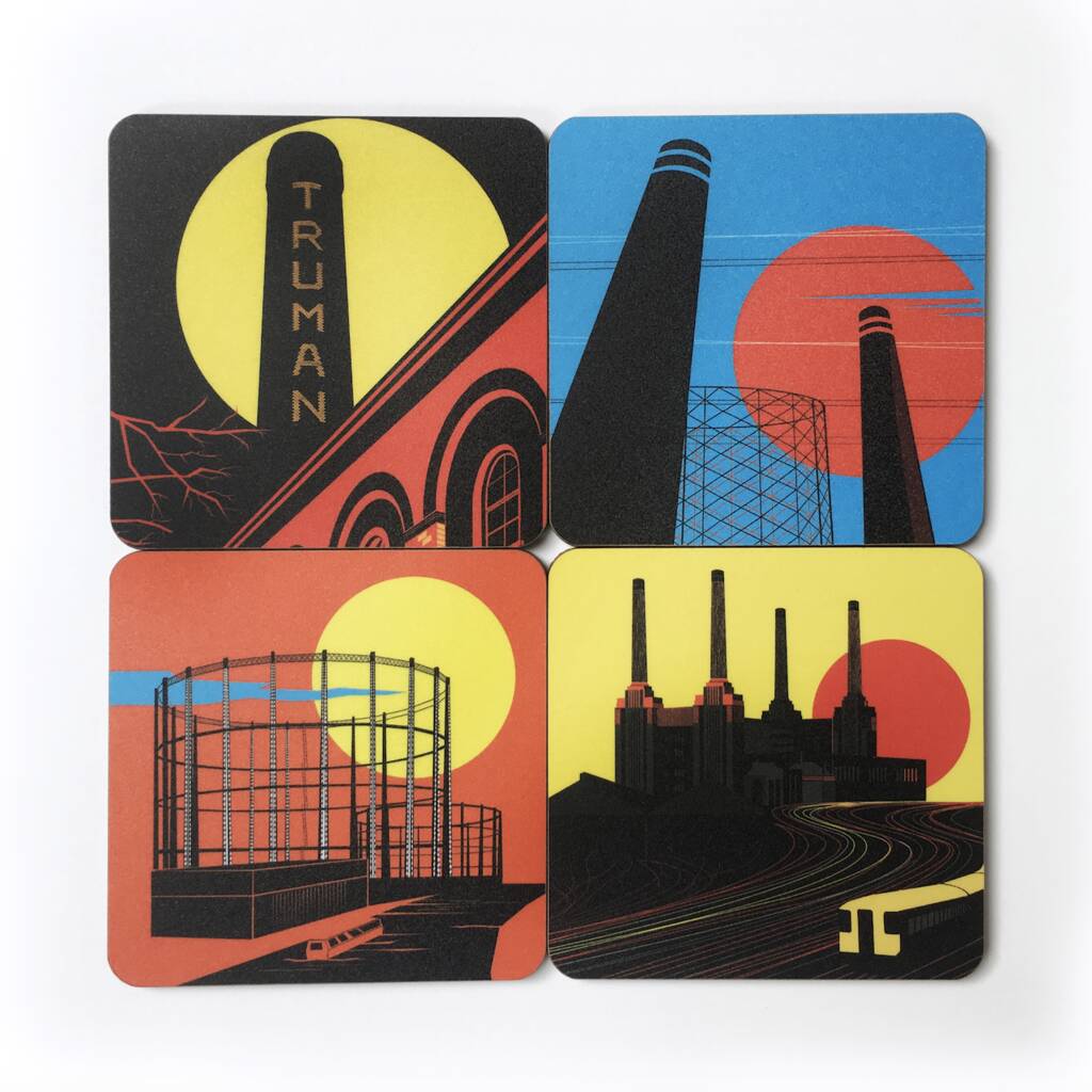 Industrial London Coaster Gift Set. Set Of Four By Eye for London