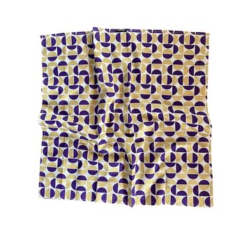 Fabric Gift Wrap Reusable Furoshiki Gold Moons, 3 of 6