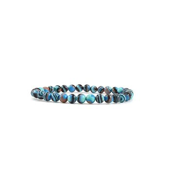 Genuine Blue Malachite Stone Protection Bead Bracelet, 4 of 7
