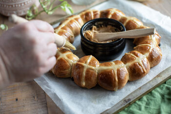 Hot Cross Bun Wreath Baking Kit, 6 of 7