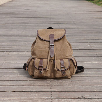 Colourway Canvas Backpack Rucksack, 5 of 11