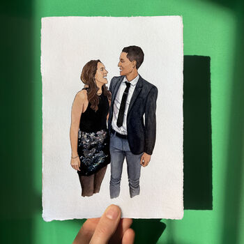 Personalised Couple's People Portrait In Watercolour, 5 of 12