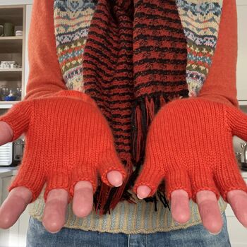 Women's Cashmere Fingerless Gloves, 2 of 11