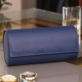Dad's Personalised Midnight Blue Trio Watch Case, 3 of 9