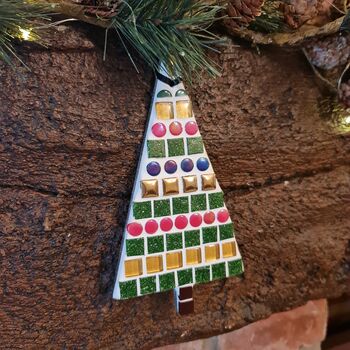 Duo Of Christmas Trees Mosaic Kit Makes Two Trees, 7 of 7