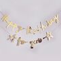 Gold Happy Birthday Party Bunting, thumbnail 1 of 2