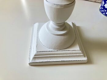 54cm Slim White Wooden Table Bedside Lamp With Shade 54cm Home Decor, 7 of 11