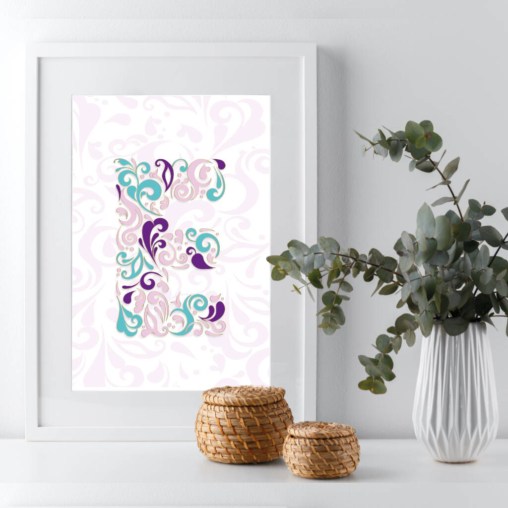 Alphabet Digital Art By Lilly + Bo | notonthehighstreet.com