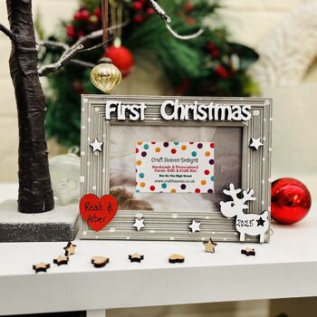 Personalised Baby's First Christmas 2025 Photo Frame, 2 of 8