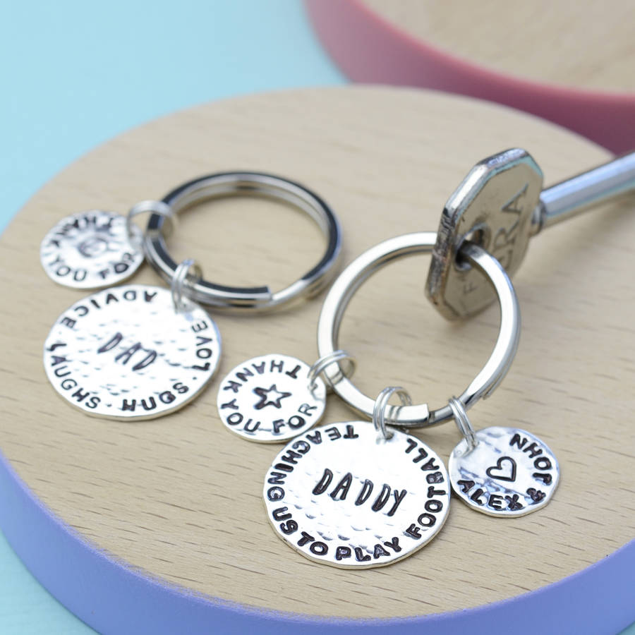 personalised sterling silver keyring by nina louise ...