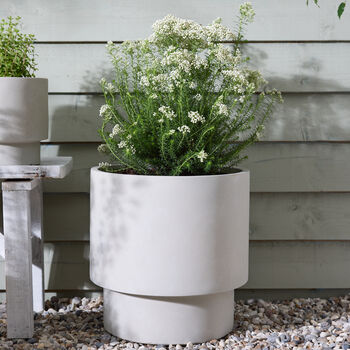 Noma Beige Footed Planter, 4 of 8