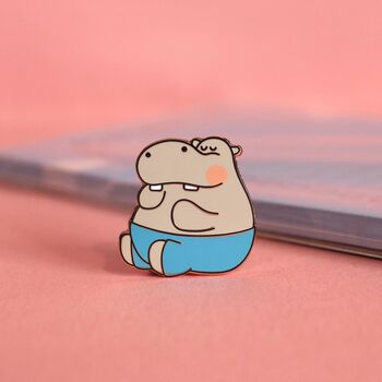 Hippo Enamel Pin | Cute Pin Badges, 6 of 7