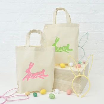 Personalised Bunny Rabbit Easter Egg Hunt Bag, 3 of 7