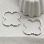 Sterling Silver Flower Hoops, thumbnail 1 of 7