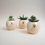 Gold Leaf Triangle Round Plant Pot, thumbnail 1 of 2