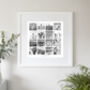 Black And White Personalised Photo Collage Framed Print, thumbnail 3 of 4
