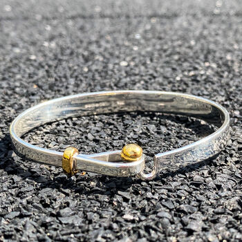 Small Wrist Gold Vermeil Bangle For Mum Gift, 6 of 8