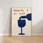 Working Nine To Wine Funny Kitchen Wall Art, thumbnail 8 of 8