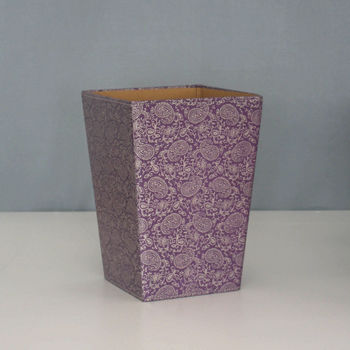 Recycled Paisley Waste Paper Bin, 5 of 8