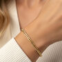 Women's Dainty Cuban Curb Chain Bracelet In 18k Gold, Christmas Jewellery Gift, thumbnail 4 of 5