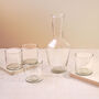 G Decor Yaki Handmade Hammered Glass – Set Of Four Tumblers Or Jug, Artistic Design For Water, Juice And Table Use, thumbnail 2 of 4