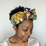 Patchwork African Print Turban Style Wired Headband, thumbnail 1 of 4