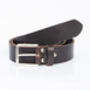 Handmade Men's English Leather Dark Brown Belt 35mm Wide, thumbnail 6 of 9