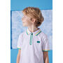Adrian Boys Cotton Polo T Shirt With Zip, thumbnail 3 of 3